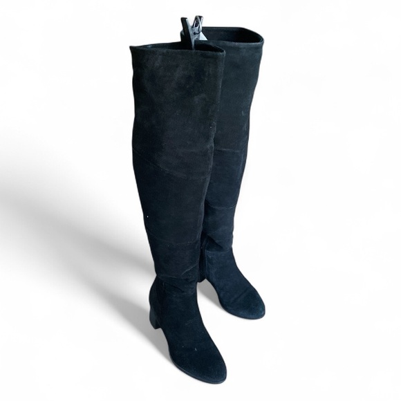 Coconuts by Matisse Black Suede Over the Knee Boots Size 7.5 Calf 15” Height 23” - Picture 4 of 16